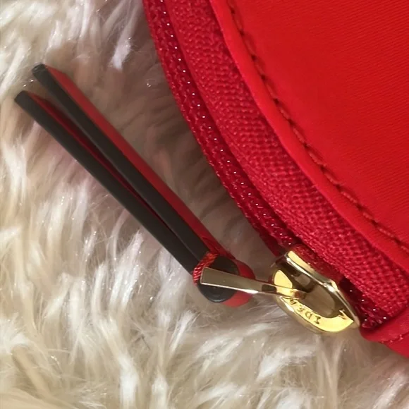 Tory Burch Red Nylon/Leather Round Wristlet - Picture 4 of 8